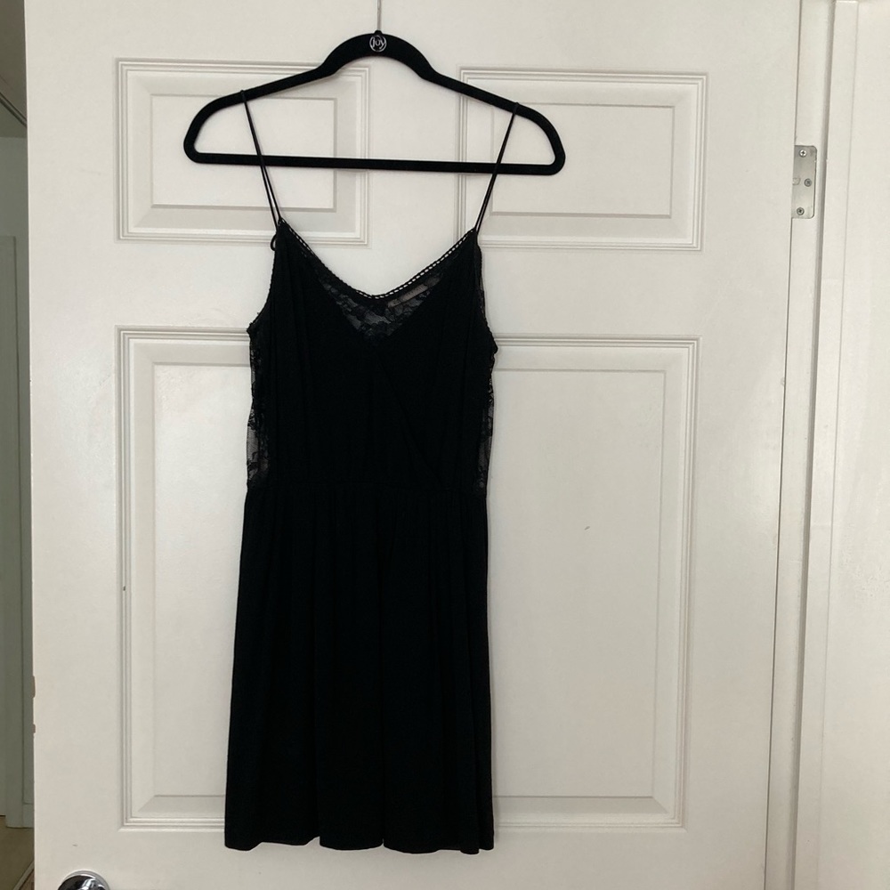 Zara Black Lace Panel Dress
